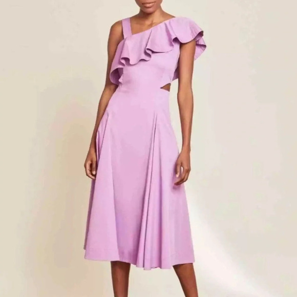 Veronica Beard Dresses & Skirts - NWT Veronica Beard Beilla One-Shoulder Midi Dress Vivid Orchid